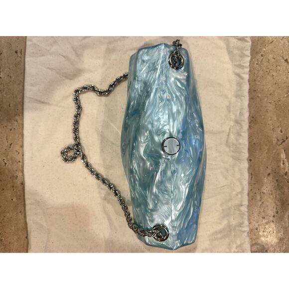 NEW Cult Gaia Juliet Shoulder Bag in Hydrangea Blue - Picture 8 of 10